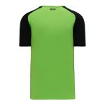 Athletic Knit S1375-269 Soccer Jersey - Lime Green/Black - Rear