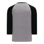 Athletic Knit S1846-920 Soccer Long Sleeve Shirt - Heather Grey/Black - Rear