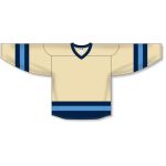 Athletic Knit H6500-545 League Hockey Jersey - Sand/Navy/Sky - Front