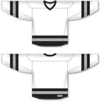Athletic Knit H6500-627 League Hockey Jersey - White/Black/Grey - Full