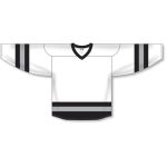 Athletic Knit H6500-627 League Hockey Jersey - White/Black/Grey - Front