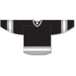 Athletic Knit H6500-918 League Hockey Jersey - Black/Grey/White - Front