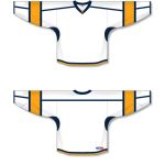 Athletic Knit H7000-461 Select Hockey Jersey - White/Navy/Gold - Full