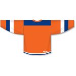 Athletic Knit H7400-483 Select Hockey Jersey - Orange/Royal/White - Rear