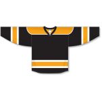 Athletic Knit H7500-437 Select Hockey Jersey - Black/Gold/White - Front