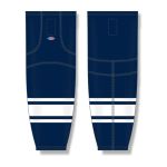 Athletic Knit HS2100-216 Lightweight Pro Hockey Socks - Navy/White - Front