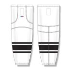 Athletic Knit HS2100-222 Lightweight Pro Hockey Socks - White/Black - Front