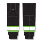 Athletic Knit HS2100-247 Lightweight Pro Hockey Socks - Black/Lime/White - Front