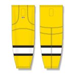 Athletic Knit HS2100-256 Lightweight Pro Hockey Socks - Maize/Black/White - Front