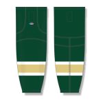 Athletic Knit HS2100-262 Lightweight Pro Hockey Socks - Dark Green/White/Vegas - Front