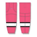 Athletic Knit HS2100-272 Lightweight Pro Hockey Socks - Pink/White/Black - Front