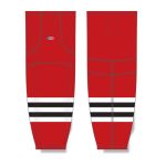 Athletic Knit HS2100-304 Lightweight Pro Hockey Socks - Chicago Red - Front