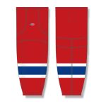 Athletic Knit HS2100-308 Lightweight Pro Hockey Socks - Montreal Red - Front