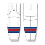 Athletic Knit HS2100-313 Lightweight Pro Hockey Socks - New York Rangers White - Front