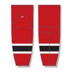 Athletic Knit HS2100-366 Lightweight Pro Hockey Socks - New Jersey Red - Front