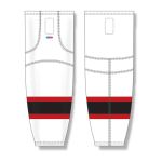 Athletic Knit HS2100-367 Lightweight Pro Hockey Socks - New Jersey White - Front