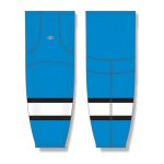 Athletic Knit HS2100-444 Lightweight Pro Hockey Socks - Pro Blue/Black/White - Front