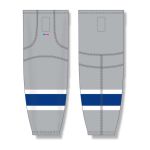 Athletic Knit HS2100-450 Lightweight Pro Hockey Socks - Grey/Royal/White - Front