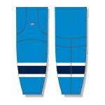 Athletic Knit HS2100-468 Lightweight Pro Hockey Socks - Pro Blue/White/Navy - Front