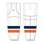 Athletic Knit HS2100-511 Lightweight Pro Hockey Socks - New York Islanders White - Front