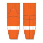 Athletic Knit HS2100-524 Lightweight Pro Hockey Socks - 2011 Philadelphia Orange - Front