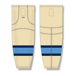 Athletic Knit HS2100-545 Lightweight Pro Hockey Socks - Sand/Navy/Sky - Front