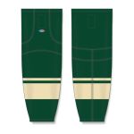 Athletic Knit HS2100-563 Lightweight Pro Hockey Socks - 2009 Minnesota 3rd Dark Green - Front
