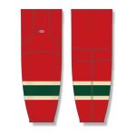 Athletic Knit HS2100-564 Lightweight Pro Hockey Socks - 2007 Minnesota Red - Front