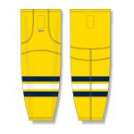 Athletic Knit HS2100-590 Lightweight Pro Hockey Socks - 2011 Michigan Maize - Front