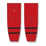 Athletic Knit HS2100-607 Lightweight Pro Hockey Socks - 2021 Ottawa Reverse Retro Red - Front