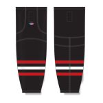 Athletic Knit HS2100-614 Lightweight Pro Hockey Socks - New Chicago 3rd Black - Front