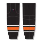 Athletic Knit HS2100-624 Lightweight Pro Hockey Socks - Philadelphia 3rd Black - Front