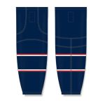 Athletic Knit HS2100-688 Lightweight Pro Hockey Socks - 2017 Columbus Navy - Front
