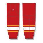 Athletic Knit HS2100-885 Lightweight Pro Hockey Socks - Vintage Calgary Red - Front