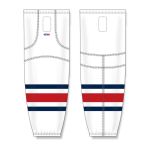 Athletic Knit HS2100-891 Lightweight Pro Hockey Socks - 2010 Columbus White - Front