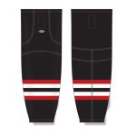 Athletic Knit HS2100-936 Lightweight Pro Hockey Socks - 2009 Ottawa 3rd Black - Front