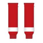 Athletic Knit HS630-202 Knitted Striped Hockey Socks - Detroit Red - Front