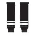 Athletic Knit HS630-221 Knitted Striped Hockey Socks - Black/White - Front