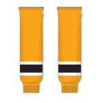 Athletic Knit HS630-298 Knitted Striped Hockey Socks - Boston Gold - Front