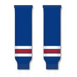 Athletic Knit HS630-312 Knitted Striped Hockey Socks - New York Rangers Royal - Front