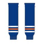 Athletic Knit HS630-320 Knitted Striped Hockey Socks - Edmonton Royal - Front