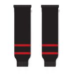 Athletic Knit HS630-336 Knitted Striped Hockey Socks - Ottawa Black - Front