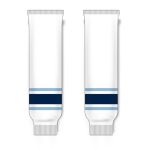 Athletic Knit HS630-341 Knitted Striped Hockey Socks - Maine White - Front