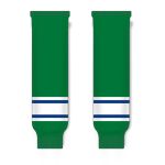Athletic Knit HS630-347 Knitted Striped Hockey Socks - Kelly/Royal/White - Front