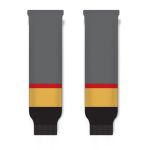 Athletic Knit HS630-394 Knitted Striped Hockey Socks - 2017 Vegas Charcoal - Front