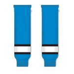 Athletic Knit HS630-444 Knitted Striped Hockey Socks - Pro Blue/Black/White - Front