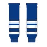 Athletic Knit HS630-504 Knitted Striped Hockey Socks - Toronto Royal - Front