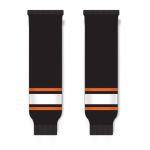 Athletic Knit HS630-624 Knitted Striped Hockey Socks - Philadelphia 3rd Black - Front