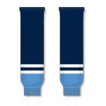 Athletic Knit HS630-665 Knitted Striped Hockey Socks - 2010 Florida 3rd Navy - Front