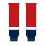 Athletic Knit HS630-808 Knitted Striped Hockey Socks - 2013 Washington Red - Front